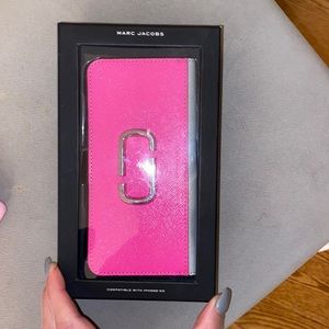 Pink and Orange Marc Jacobs wallet phone case.